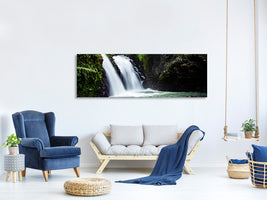 panoramic-canvas-print-waterfall-in-the-evening-light